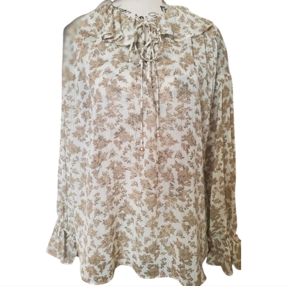 NEW Zara Sheer Floral Blouse - Picture 6 of 6
